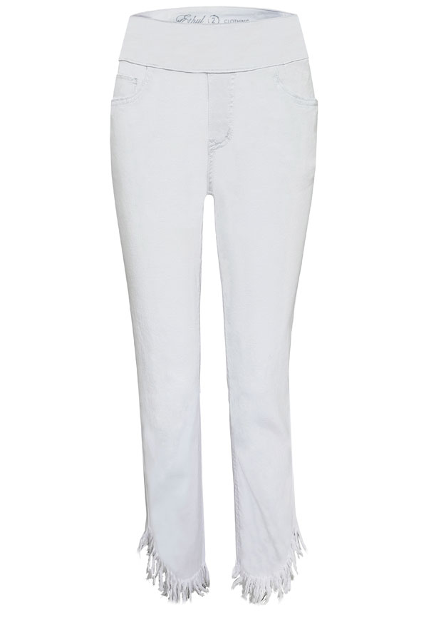 2944042 White Tassel Skinny Jeans